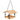 hangend voederhuis van hout met sierlijke metalen details