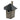 zeshoekig vogelhuisje met puntdak en metalen beschermring bij de invliegopening