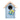 voorkant nest kast met een blauw strandhuis design