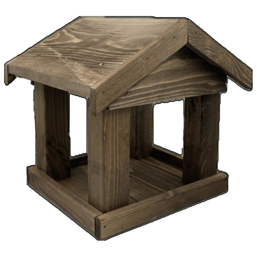 Vogelhaus auf Ständer - Braun