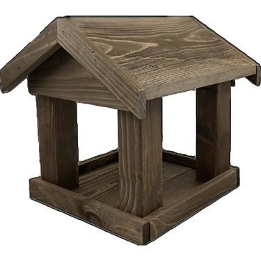 Vogelhaus auf Ständer - Braun