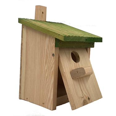 vogelhuisje groen dak