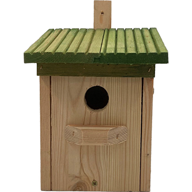 vogelhuisje groen dak