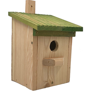 vogelhuisje groen dak