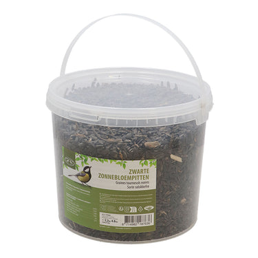 Schwarze Sonnenblumenkerne im Eimer - 2,2 kg