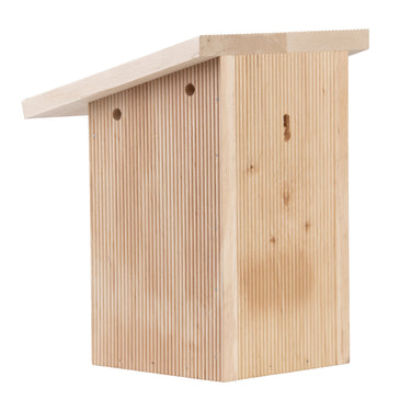 Nestkast voor een pimpelmees van dik hout