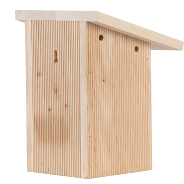 Nestkast voor een pimpelmees van dik hout