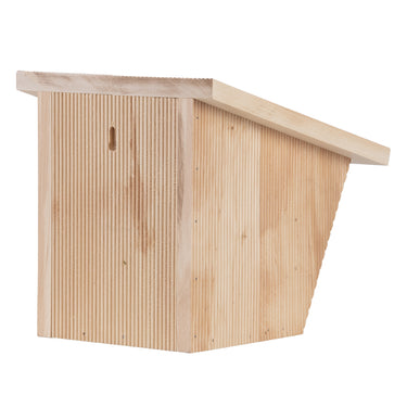 Nestkast voor roodborst van dik hout