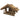 Hängendes Futterhaus - Strohdach - Holz