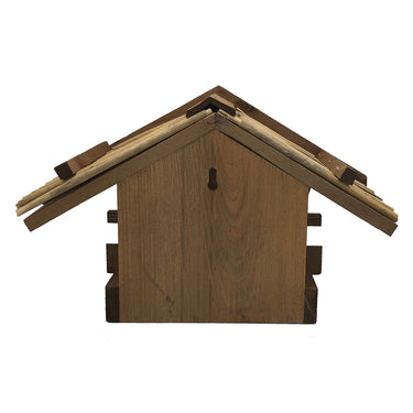 Hängendes Futterhaus - Strohdach - Holz